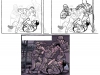 Bagarre : des crayonnés au dessin final