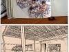 La cantine : croquis et ébauche