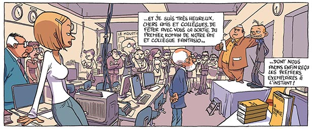 Extrait de ''La Grosse Tête'', Le Spirou de Tehem, Makyo et Toldac Extrait de ''La Grosse Tête'', Le Spirou de Tehem, Makyo et Toldac