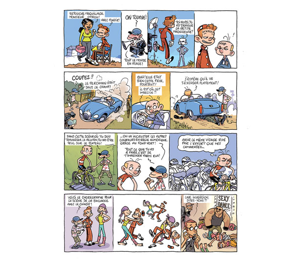 Scènes coupées du Spirou de Tehem, Makyo et Toldac, La grosse tête Scènes coupées du Spirou de Tehem, Makyo et Toldac, La grosse tête