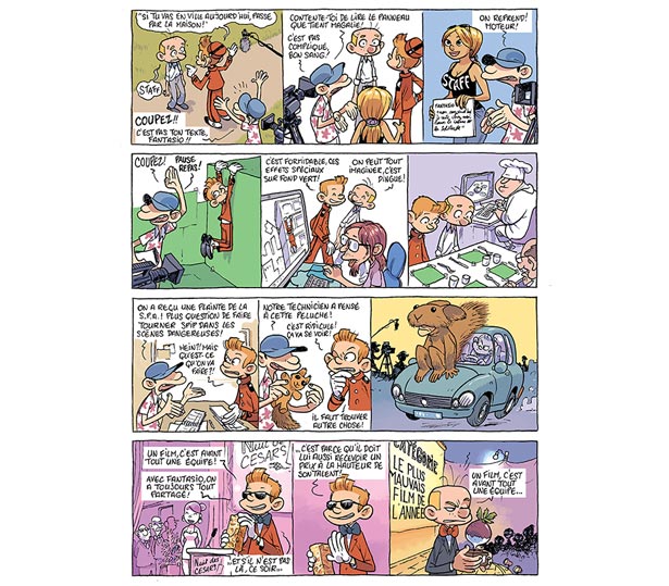 Scènes coupées du Spirou de Tehem, Makyo et Toldac, La grosse tête Scènes coupées du Spirou de Tehem, Makyo et Toldac, La grosse tête