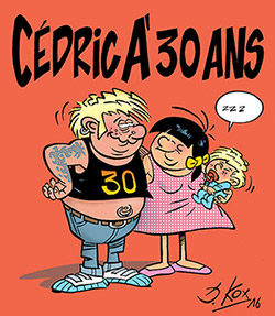 Clin d'oeil de Kox à la série Cédric qui fête ses 30 ans